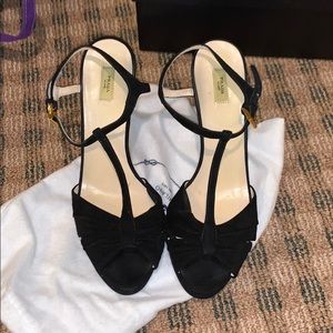 Prada peep toe high heels